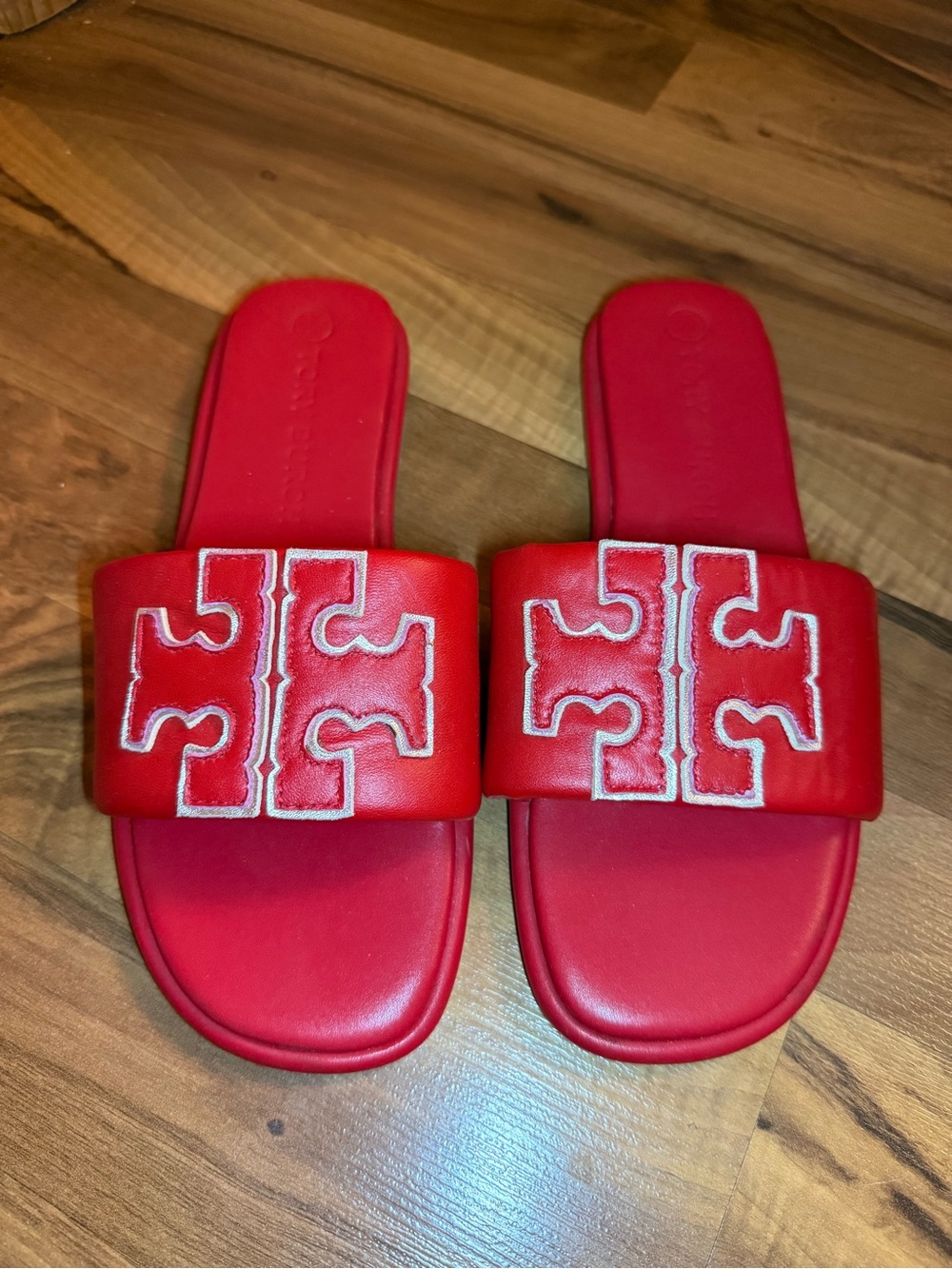 Tory Burch Double T Sport Slide size 39 red